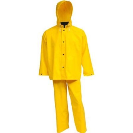 TINGLEY RUBBER Tingley® S53307 .35mm Industrial 3 Pc Work Suit, Yellow, Jacket, Detachable Hood, Large S53307.LG